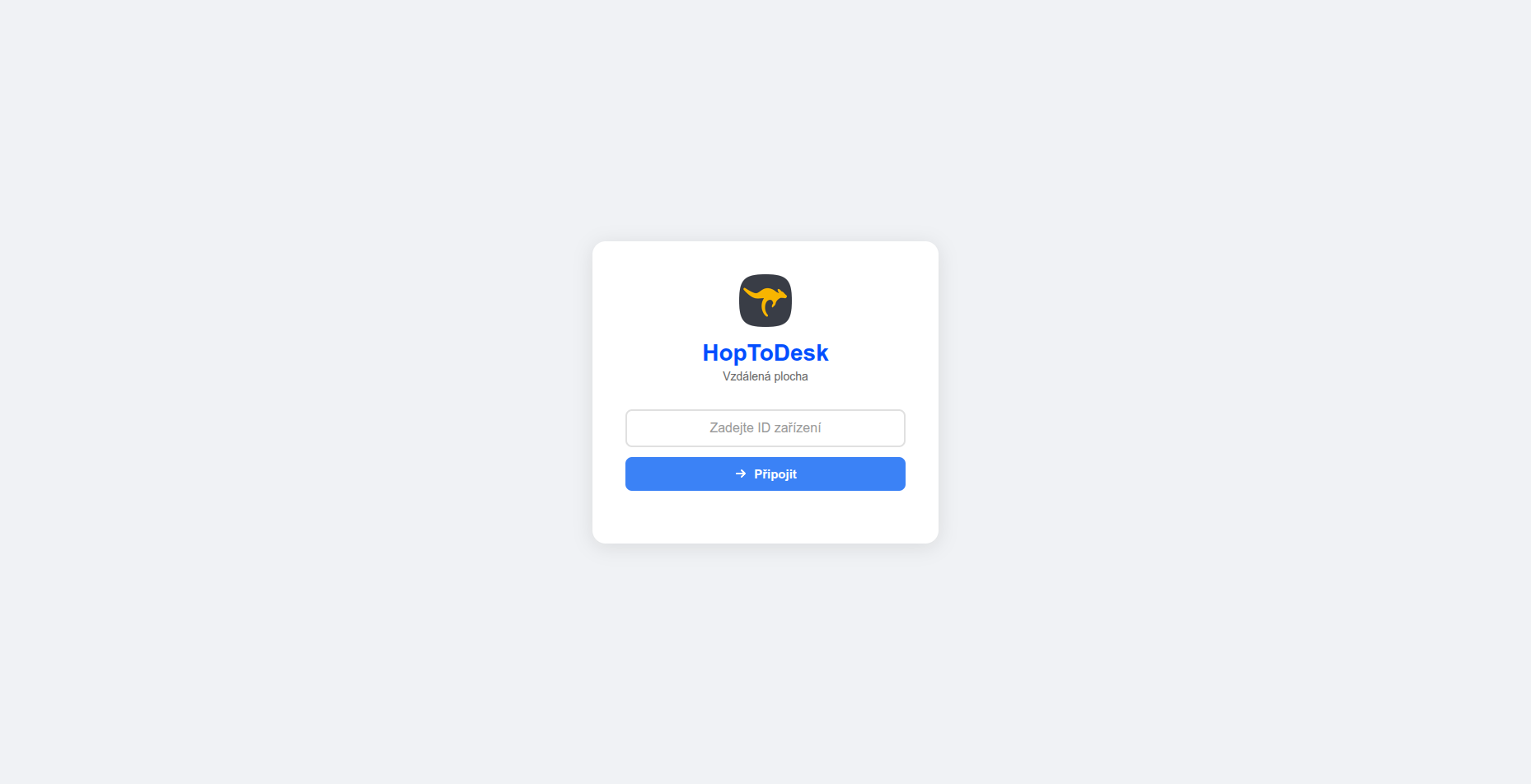 Webové rozhraní HopToDesk