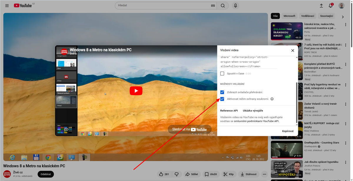 YouTube videa bez cookies aneb jak si zachovávám čistý blog