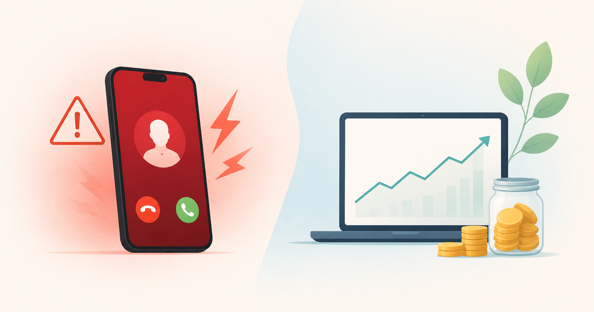 Pozor na telefonát, růst investic, generováno ChatGPT