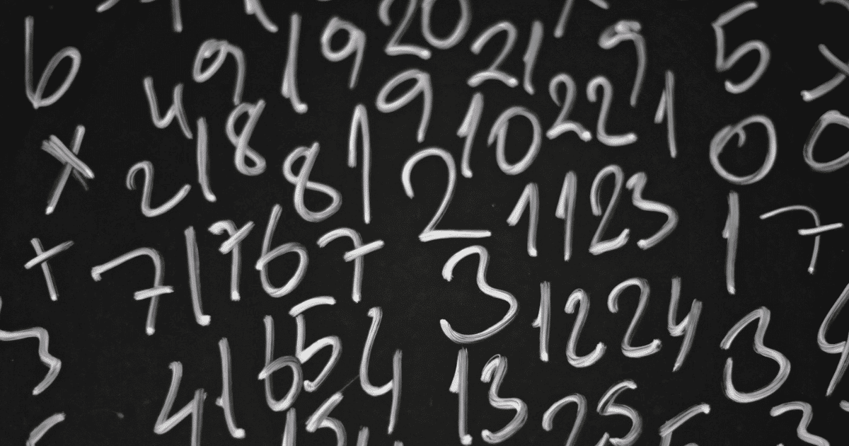 Cislice na cernem pozadi