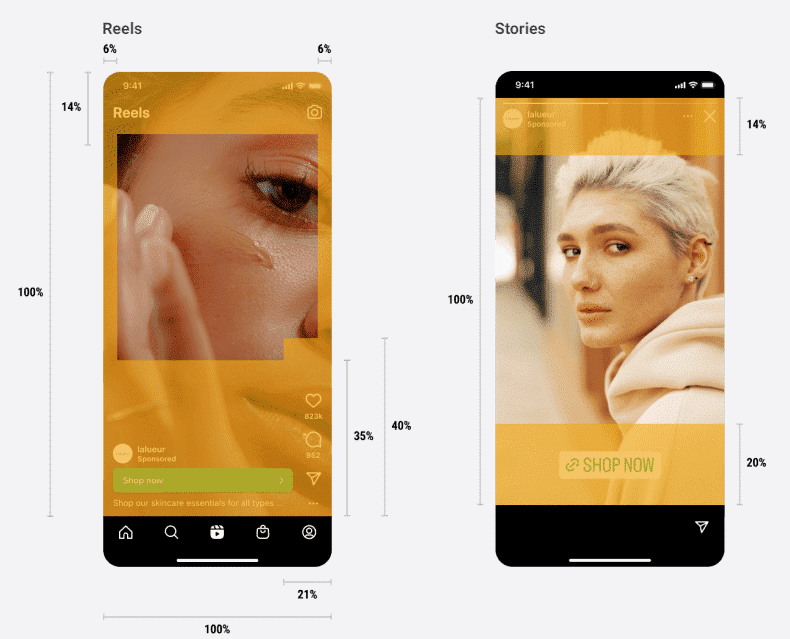 Bezpečné zóny v Instagram Reels a Stories