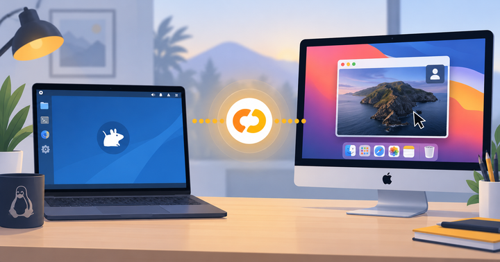 Klient měl Mac, já Xubuntu. Vzdálenou pomoc jsem vyřešil elegantně