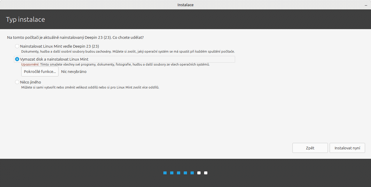 Jak nainstalovat Linux Mint z flashdisku