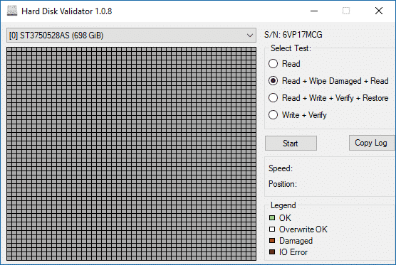 Pozor na Hard Disk Validator!