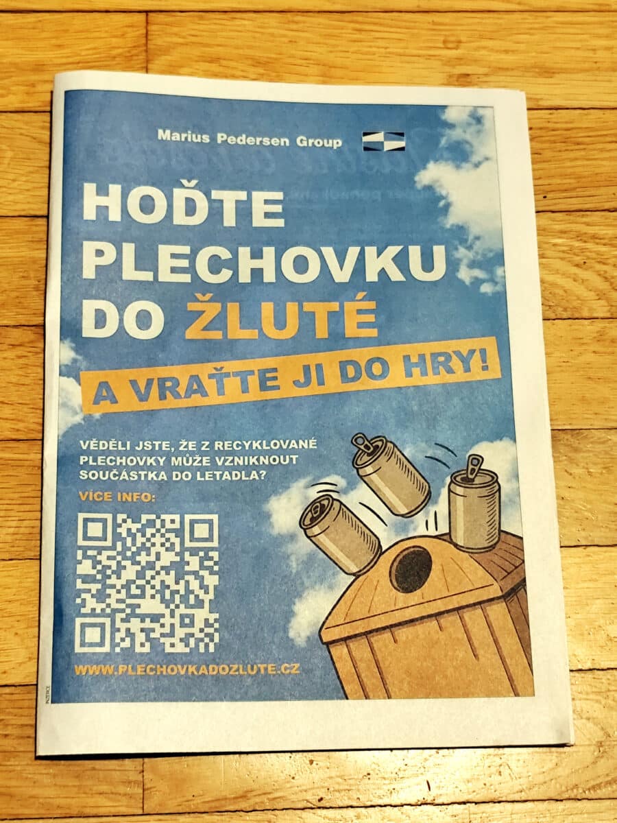 Hoďte plechovku do žluté v týdeníku Náš region