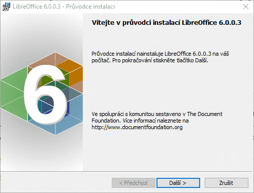 LibreOffice 6, instalace
